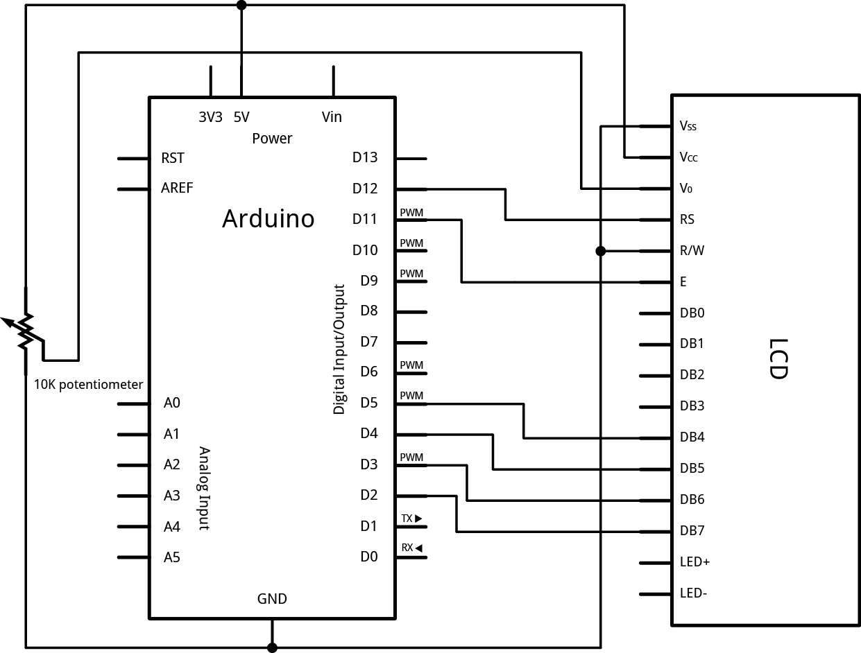 lcd hookup arduino