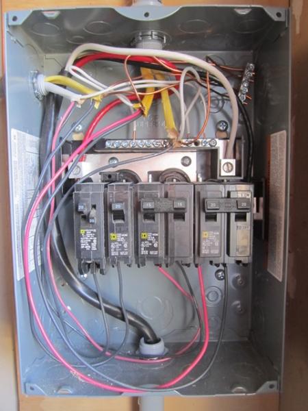 Hook up main electrical panel
